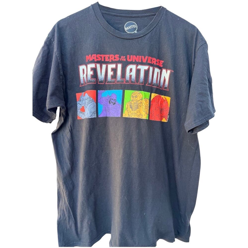 Masters of the Universe Revelation Graphic T Shirt Mens Large Black Mattel Tee